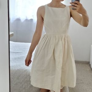 Kate Spade Tanner Dress Off White Bow Back Cotton Dress old money elopement